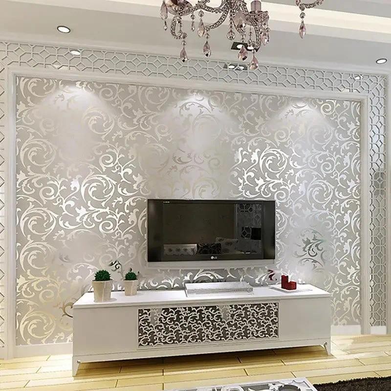 3D Wallpaper Minimalist European Wallpaper Non-woven Fabric Bedroom Wall paper Living Room TV Backgr