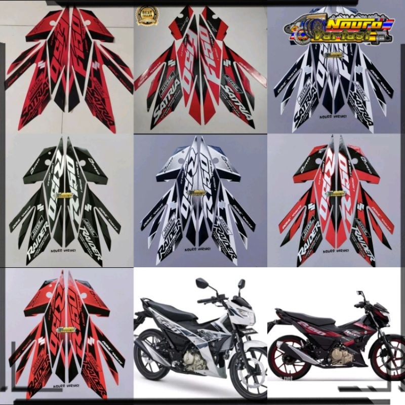 aksesoris motor striping Suzuki Satria Fu facelift 2018 2019 raider vietnam list body standar