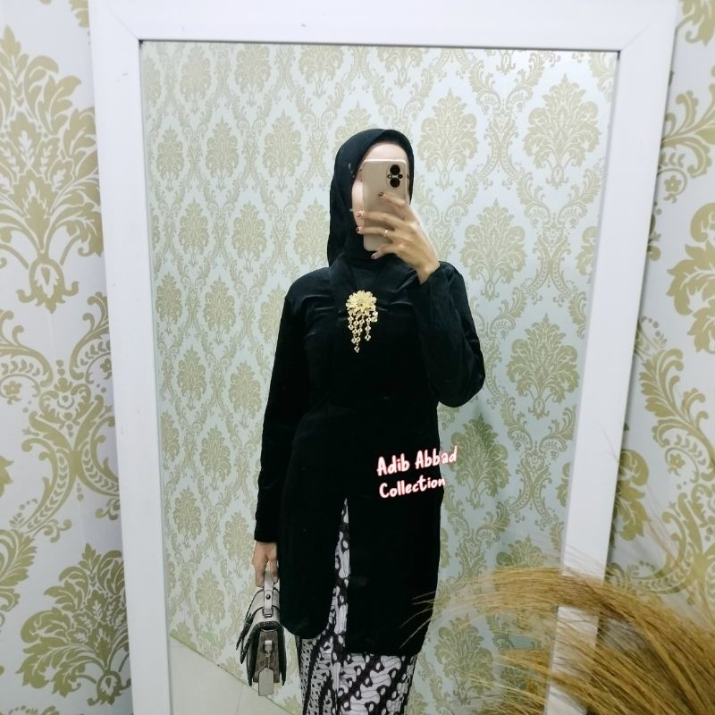 Kebaya KEBAYA TUNIK KARTINI BLUDRU HITAM/COD