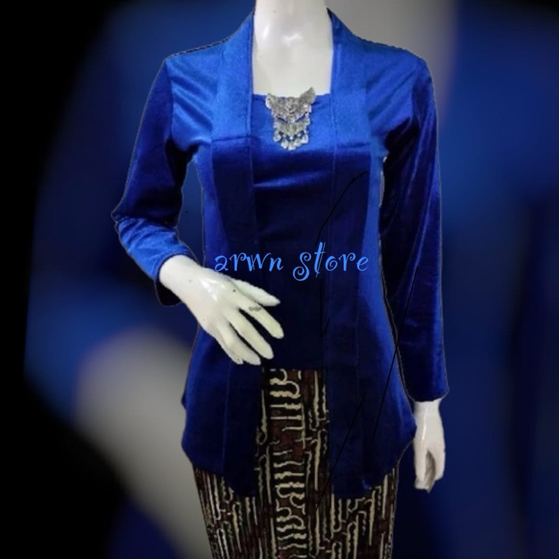 Baju kebaya bludru kutu baru polos