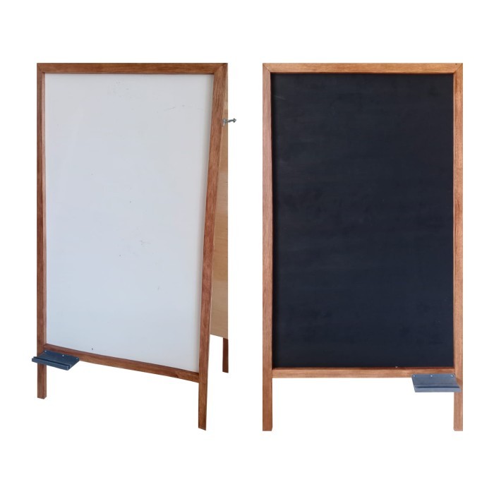 

Papan Tulis 2 Sisi 40 x 80 cm White Board & Black Board Cafe Standing
