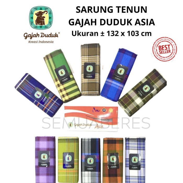 Sarung Gajah Duduk Asia Kembang - GD Asia Duplex