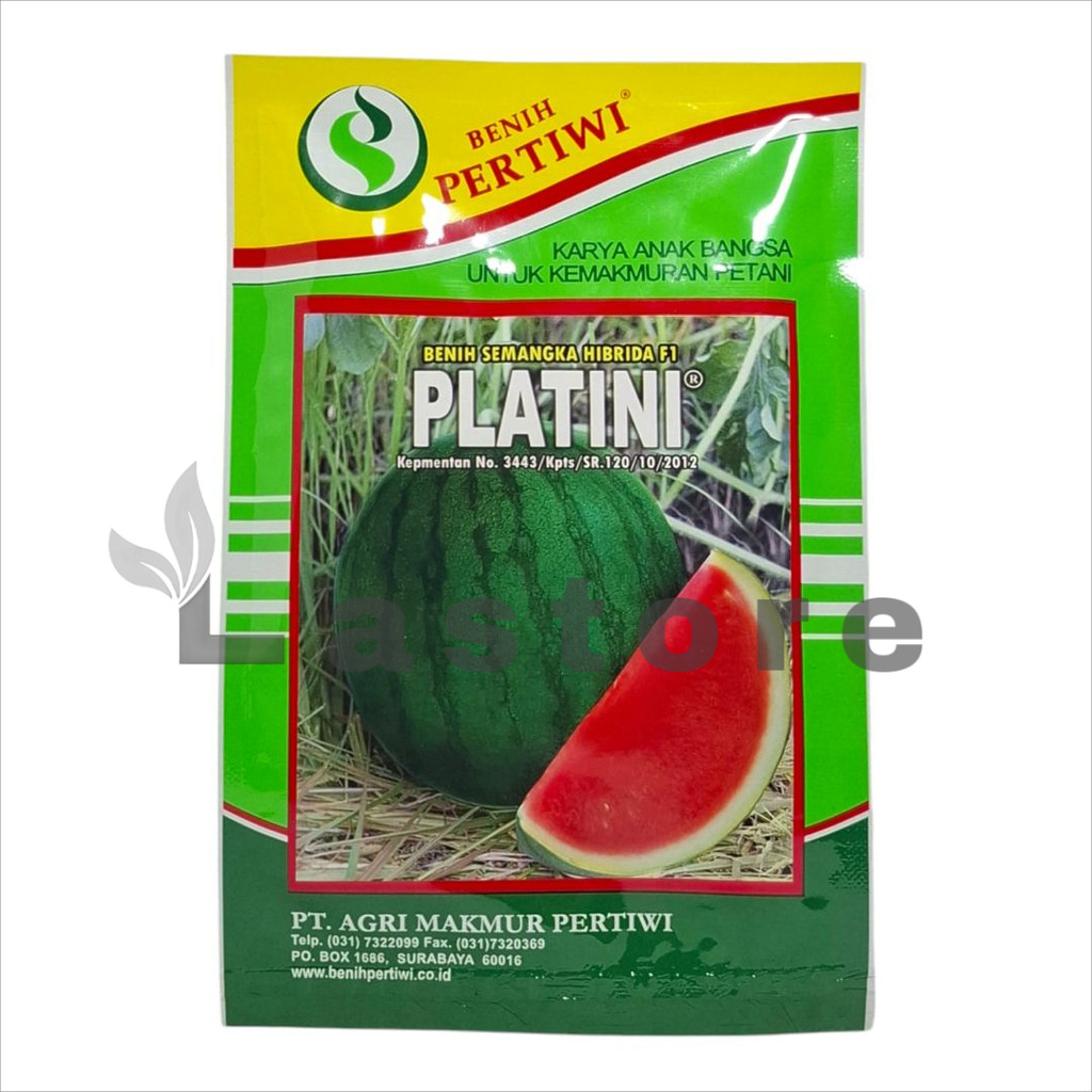 Benih Semangka Hibrida Non Biji Platini F1 Isi 20 Gram Cap Benih Pertiwi