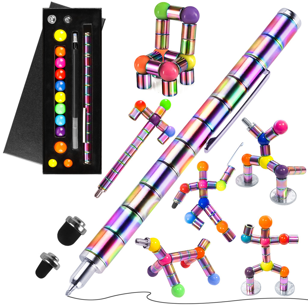 

Fidget Pen Magnetic Toys Multifunctional Gift Deformable Decompression Magnet Writing Pen Eliminate Pressure Pen