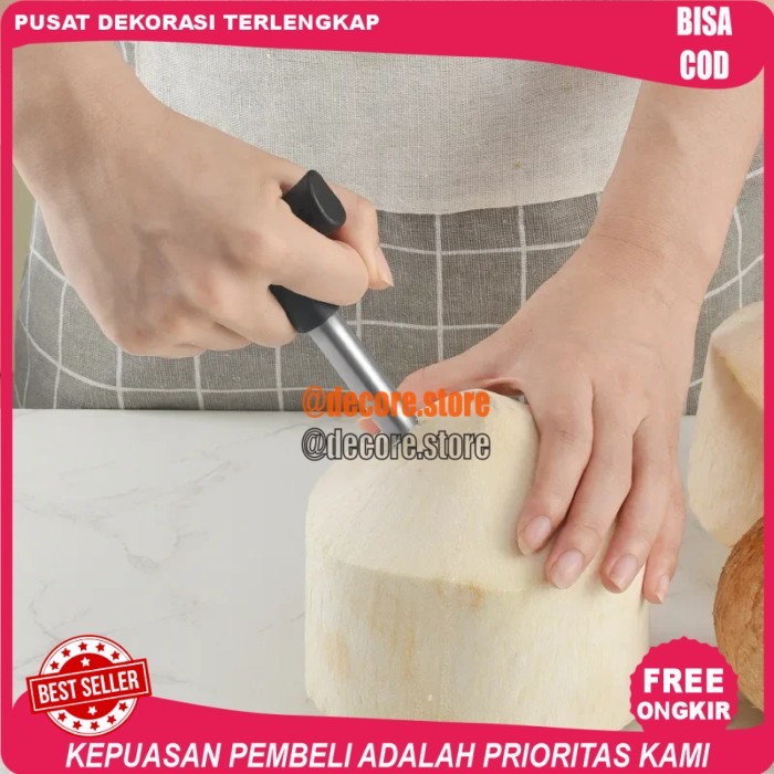 

Cod Alat Pembolong Batok Kelapa Coconut Opener Hole Maker Stainless Steel