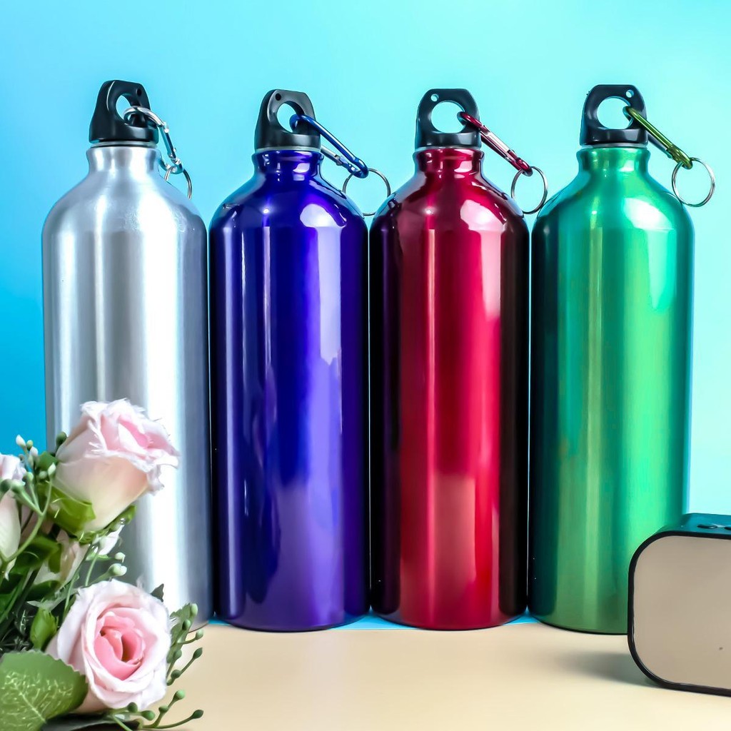 Botol Air Minum Olahraga Sepeda Aluminium Polos 1 Liter / 1000 Ml Botol Minum Olahraga Untuk Bersepe