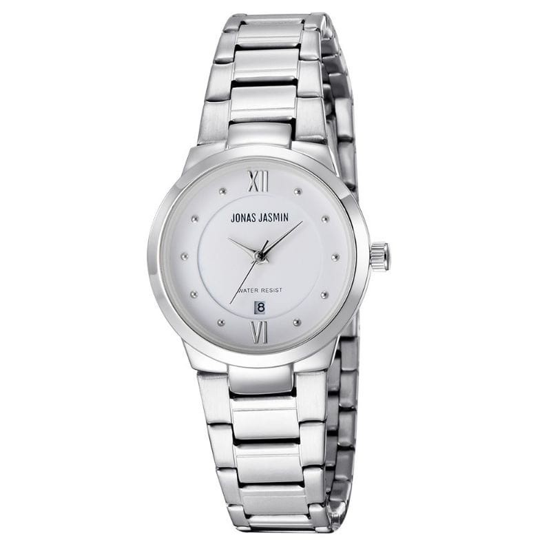BEST SELLER Jam Tangan Wanita Jonas Jasmin-3105 Original Tali Rantai Free Kartu Body Bulat Tanggal A