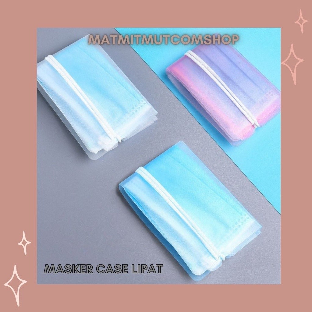 Tempat Masker Kotak Penyimpanan Transparan Tempat Simpan Masker Mask Holder Storage Dompet Masker Li