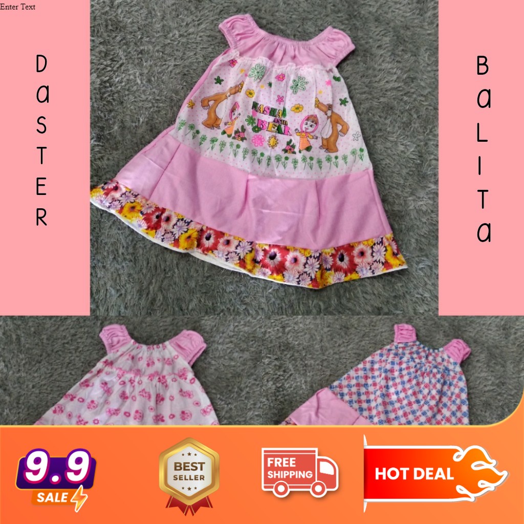 BAJU DASTER ANAK BALITA PEREMPUAN - DASTER KECIL 0-1th BALITA - DASTER LUCU