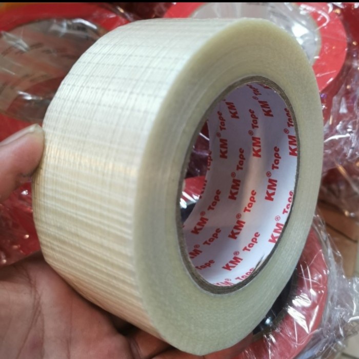 

Lakban Serat Filament tape KM 48mm x 50m-Isolasi serat pengikat Barang
