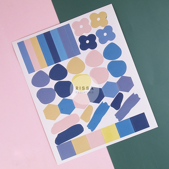 

Larissa_ Sticker Morandi Bulat Stiker Motif Poster Dinding Tumblr Wall Journal - Flower Pastel
