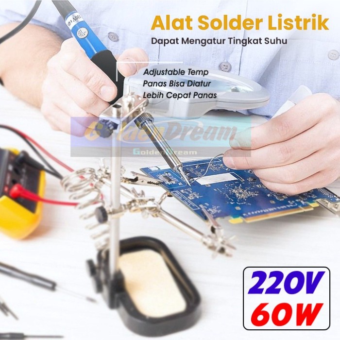 Solder Adjustable 60W Bisa Atur Panas Suhu Temperature Control Adjust 60 Watt Terlaris