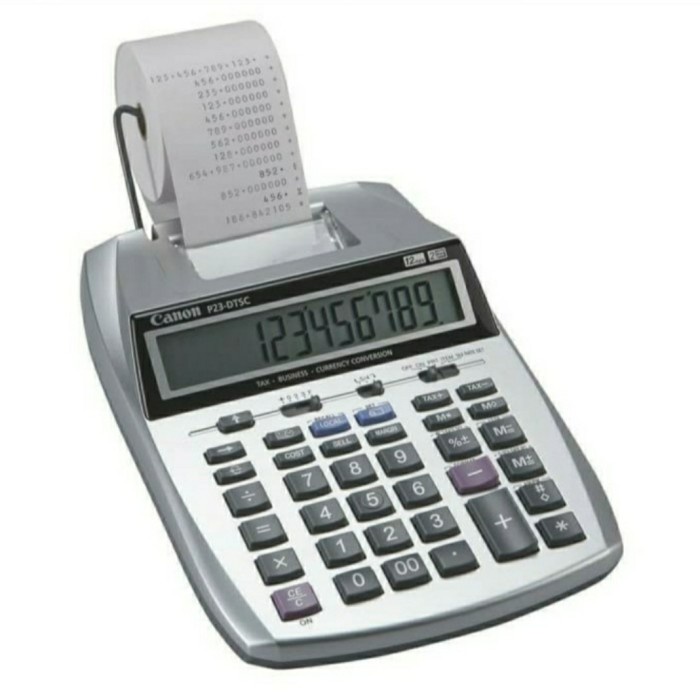 

KALKULATOR PRINT STRUK CANON P23 DTC - Printing Calculator P-23DTC