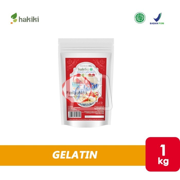 

Gelatin Bubuk Halal HAKIKI Bloom 150 Mesh / Gelatin Sapi ( 1kg ) - FasyAnita Mart Denpasar