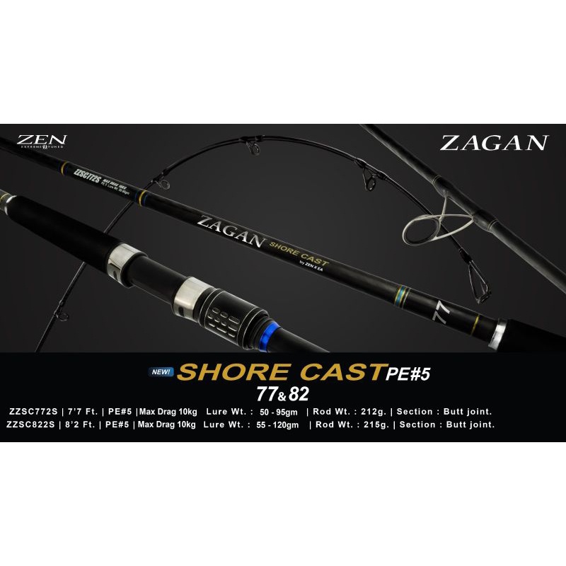 JORAN ZEN ZAGAN SHORE CAST PE#5 panjang 772S & 822S terbaru original JORAN SPINNING | JORAN PANCING 
