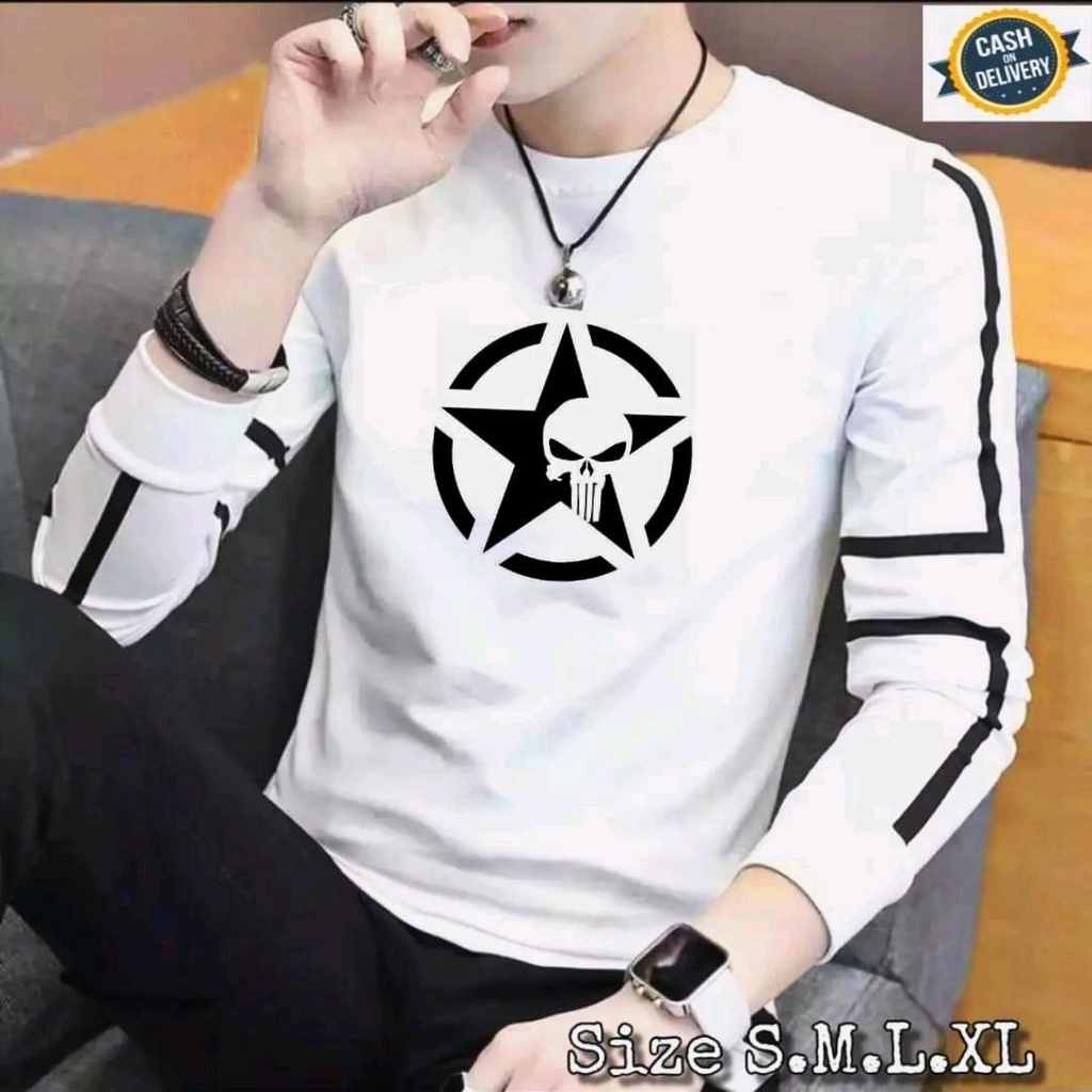 Baju Kaos Pria Terbaru 2022 Mewah Lengan Panjang / Baju Kaos Pria / Baju Kaos Model Korea / Kaos Pri