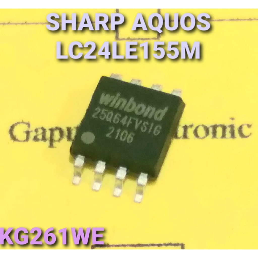 IC eprom sharp aquos lc24le155m siap pakai