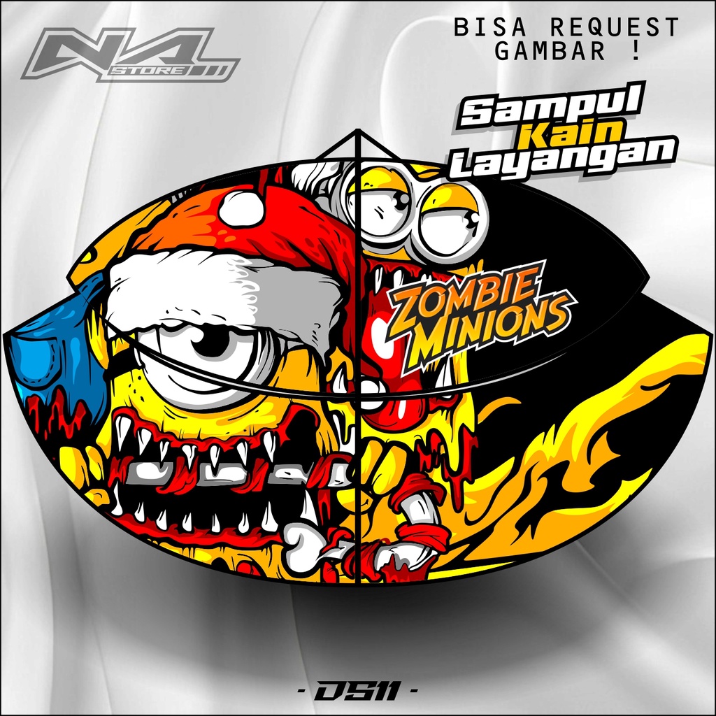 Kain Layangan Motif Custom Full Printing Bahan Satin Peles High Quality Bisa Request