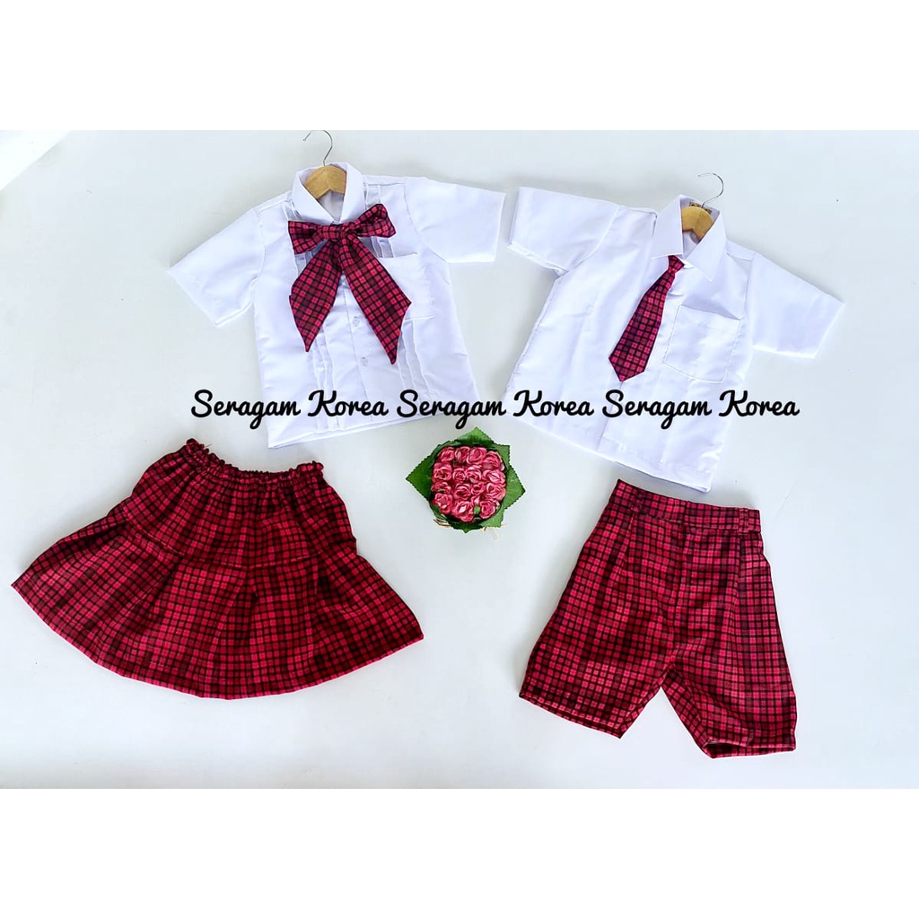 Seragam Korea Anak Unik/Seragam Anak/Setelan Anak/seragam sekolah TK/Seragam Model Korea/Seragam Sek