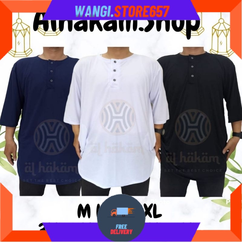 BAJU MUSLIM PRIA LAKI" BAPAK" BIGSIZE MOTIF BARU POLOS WARNA / koko kurta baju koko jumbo kaos kurta