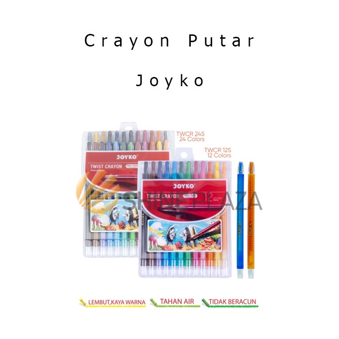 

Twist Crayon Titi Joyko 12 24 Warna - Krayon Putar Oil Pastel Color - 12 Colors