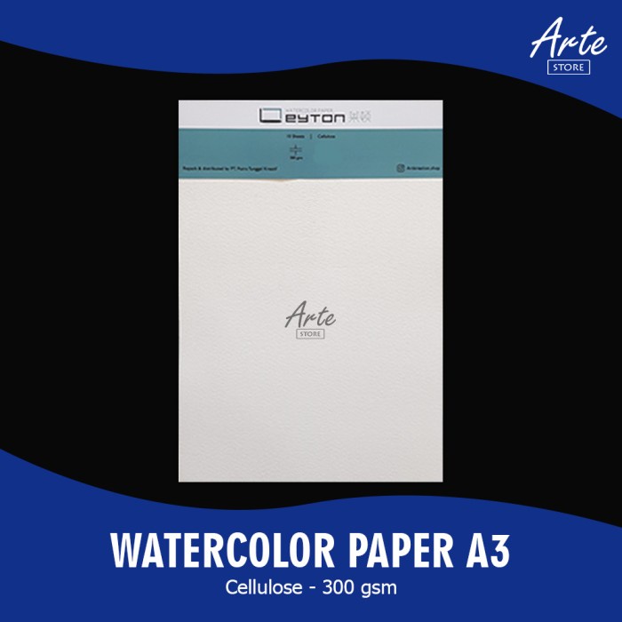 

Kertas Gambar - LEYTON Watercolor Paper A3 300 gsm