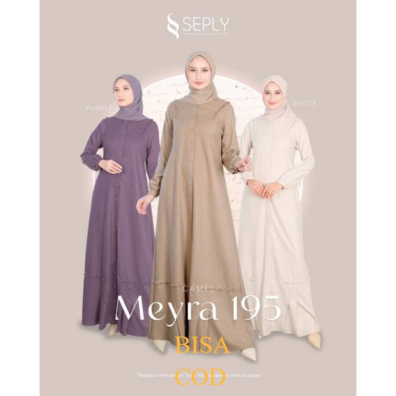 DRESS /GAMIS SEPLY MEYRA 195 BEIGE/CAMEL/PURPLE