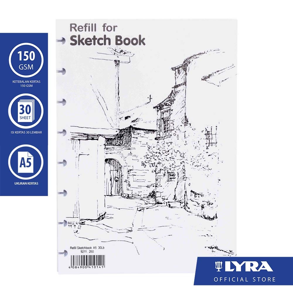 

LYRA Refill Sketch Book A5 30 Sheet 150gsm - Buku Sketsa untuk Menggambar