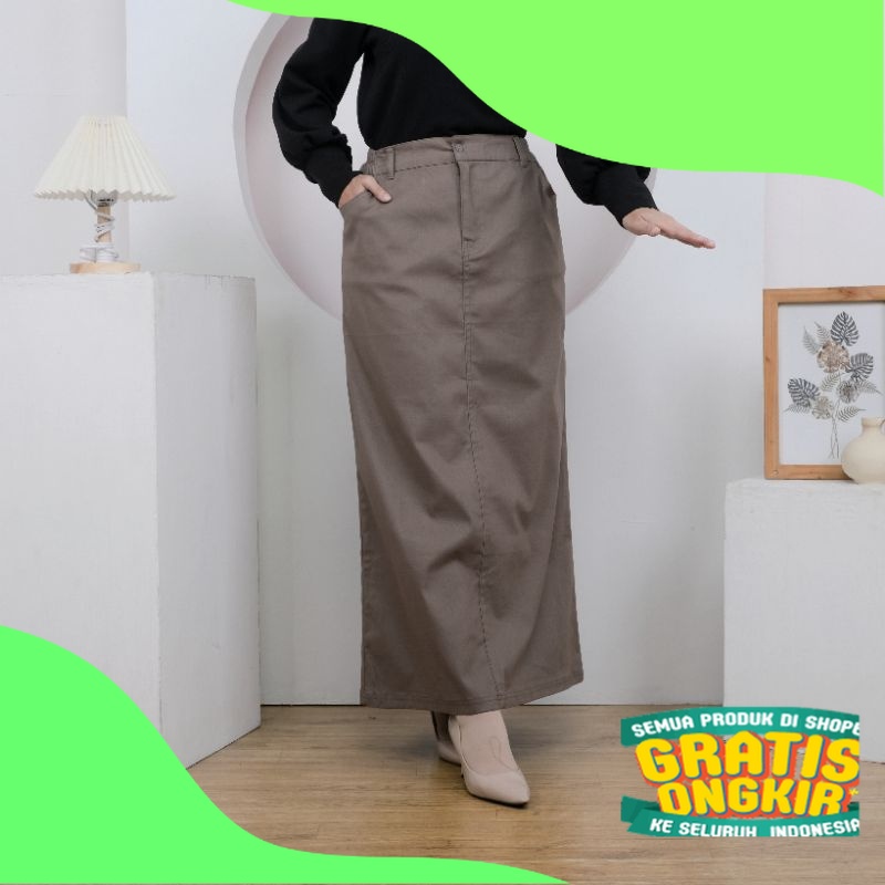 CHINO SKIRT | CHINOS SKIRT | ROK PANJANG CHINOS | ROK PANJANG WANITA | ROK KERJA | ROK KULIAH | ROK 