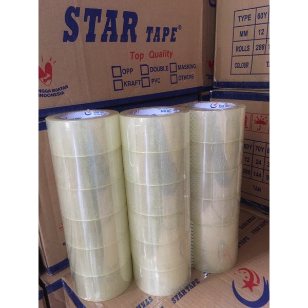 LAKBAN ( 6 PCS ) 90 YARD X 48MM LENGKET STAR TAPE KUALITAS TERBAIK MURAH #lakban #isolasi #selotip #tapeperekat #pengikatpelengket #lakbanmurah #lakbanopp #lakbankualitasterbaik #perlengkapankantor