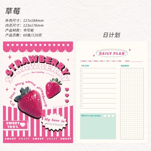 

Colorful Weekly Daily Planner Agenda Journalling Korean Style Buku 03 - BERRY