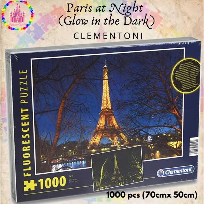 CLEMENTONI Paris at Night Glow in the Dark 1000 pcs Jigsaw Puzzle