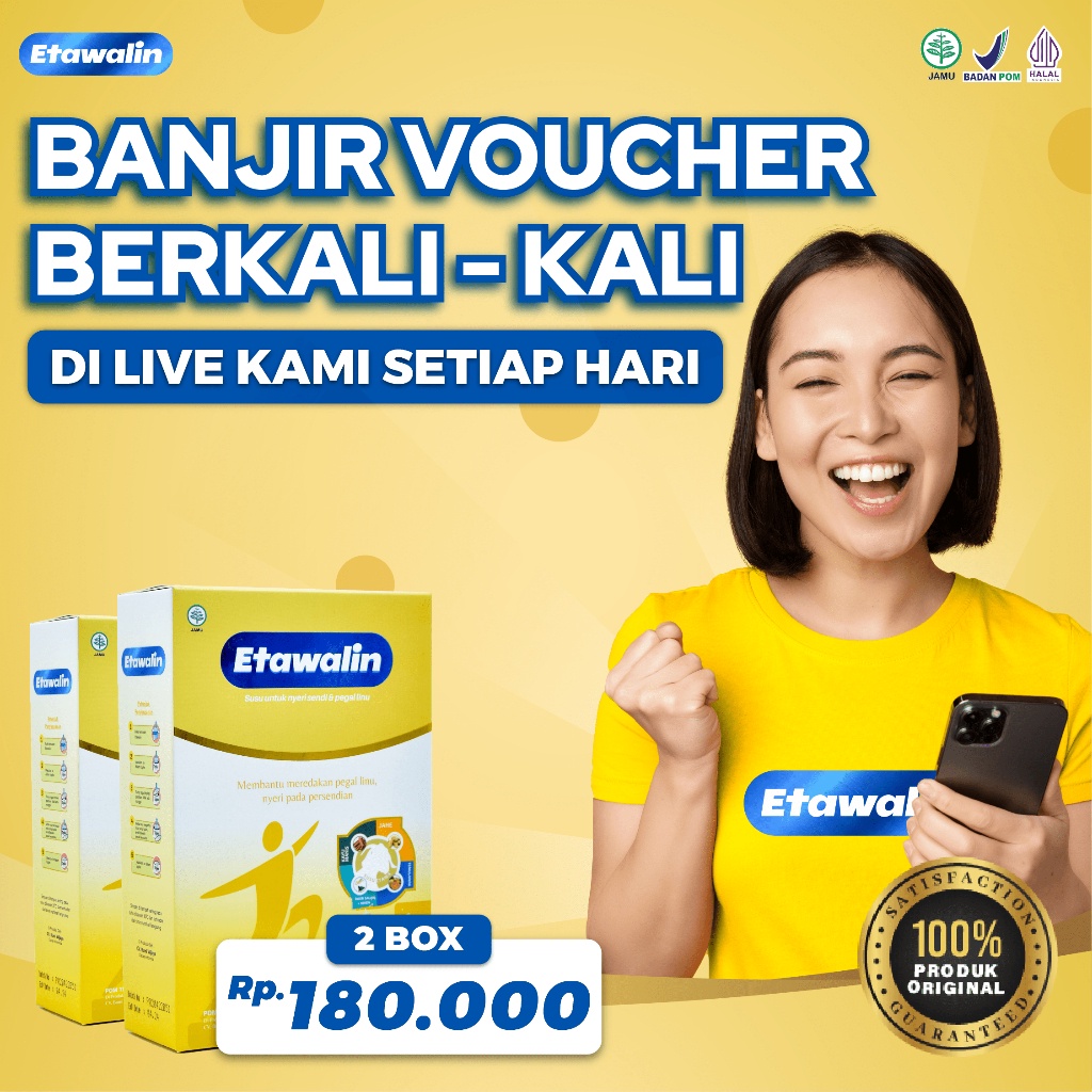 

TERLARIS - Etawalin Susu Etawa Herbal Asam Urat Original 2 Box