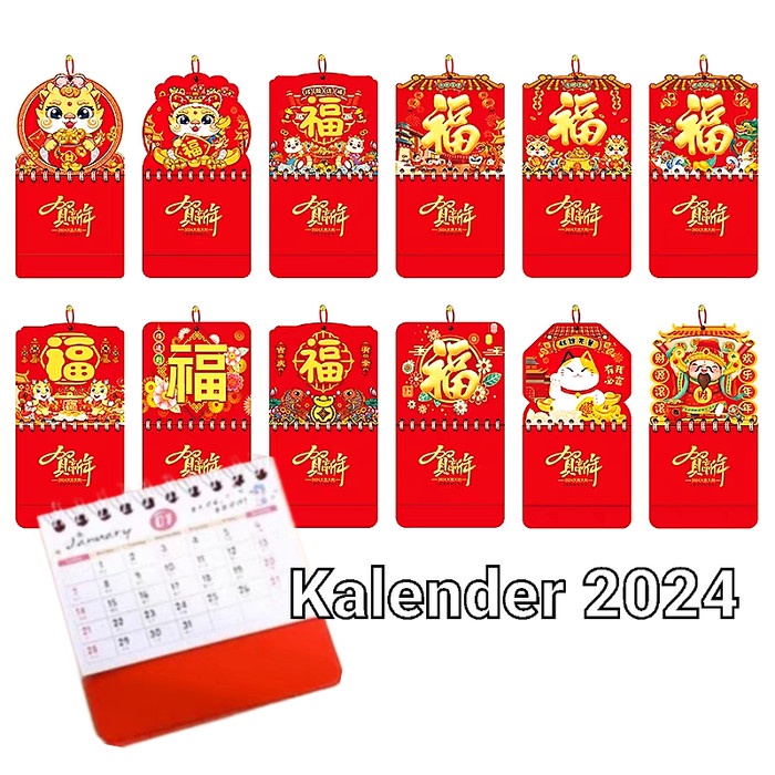 

GROSIR Kalender Mini 2024 Kalender Tahun Naga Bulanan Souvenir Kado Imlek Dekorasi Ornamen Natal Harga Murah