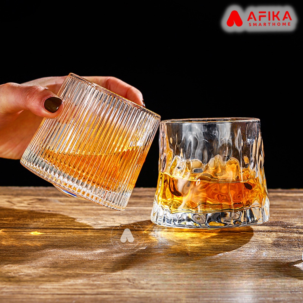 Gelas Minum Kristal Wine Kaca Spinning Wobble Cognac Wine Glass 150 ml