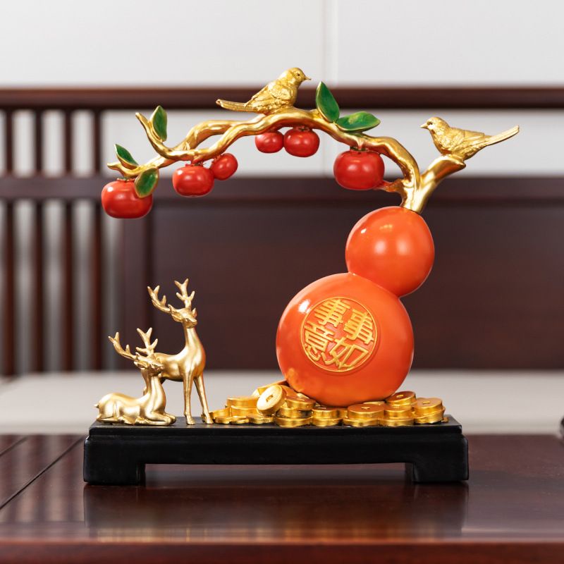 Ornament Golden Gourd Blessing Fortune Chinese Ornament / Dekorasi Lucky Fortune