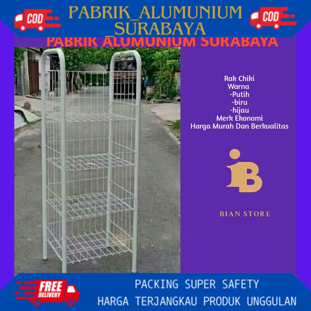 Rak Chiki4 Susun Untuk MiniMarket Dan Toko/Rak Jajan/Rak Sebaguna/Rak Botol
