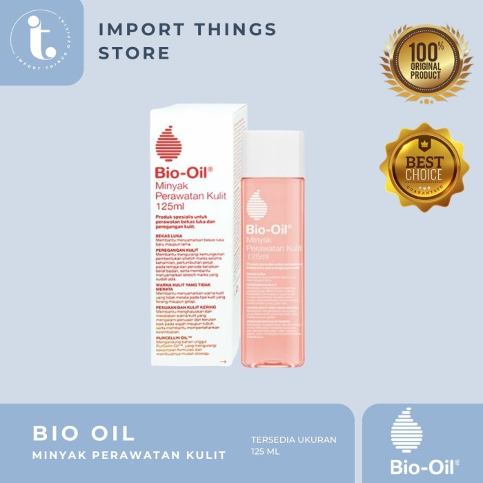 

Premium BIO OIL 125ml Anti Scar Strechmark Selulit Kulit Kering Original