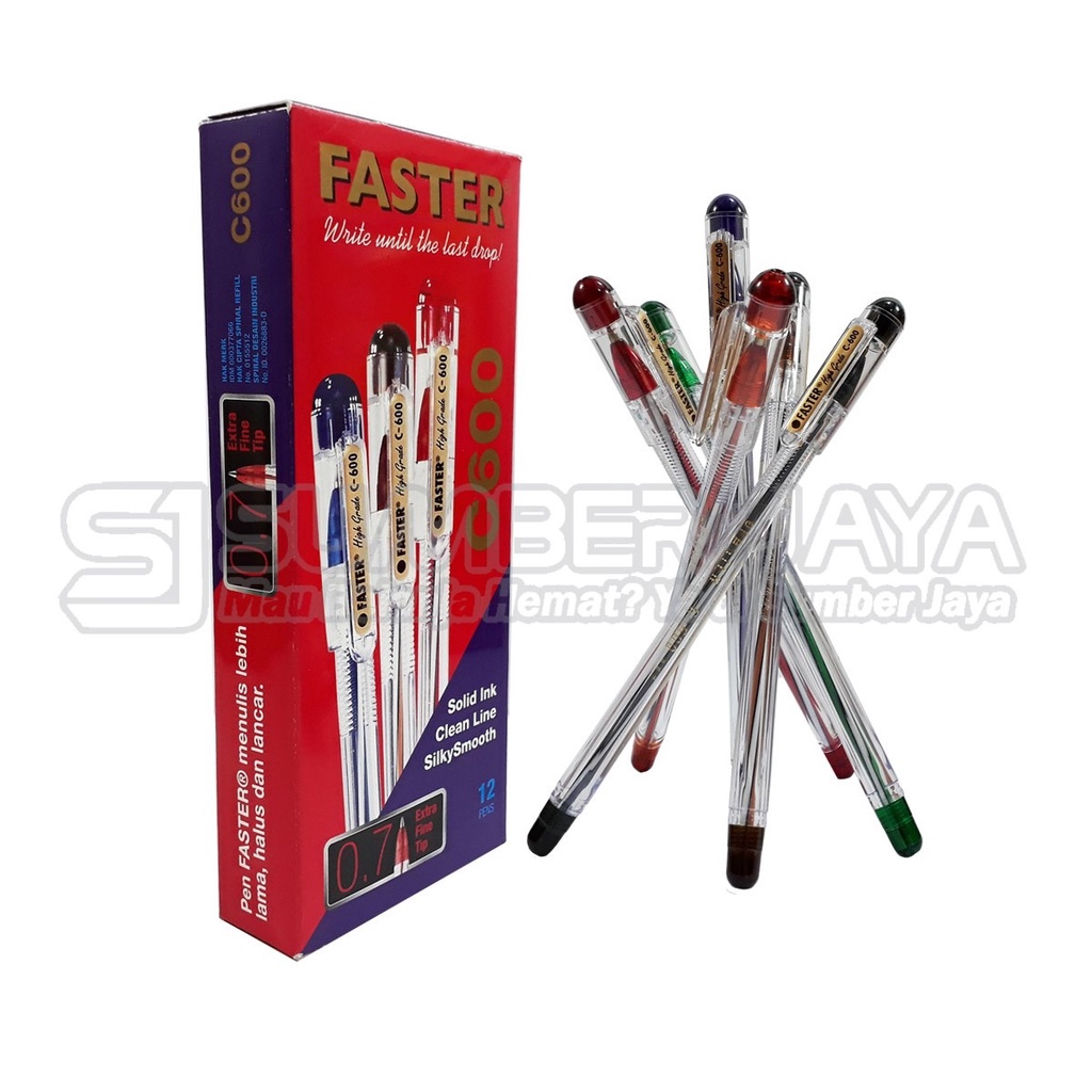 

Pulpen Pena Ballpoint Bolpen Faster C 600 Hitam