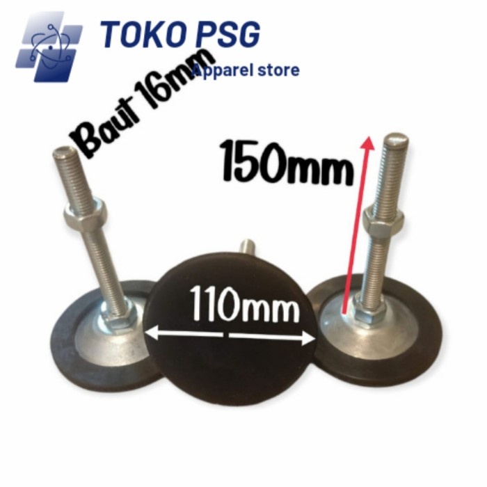 1 set adjuster kaki conveyor M16 x 150 +karet foot adjuster Table