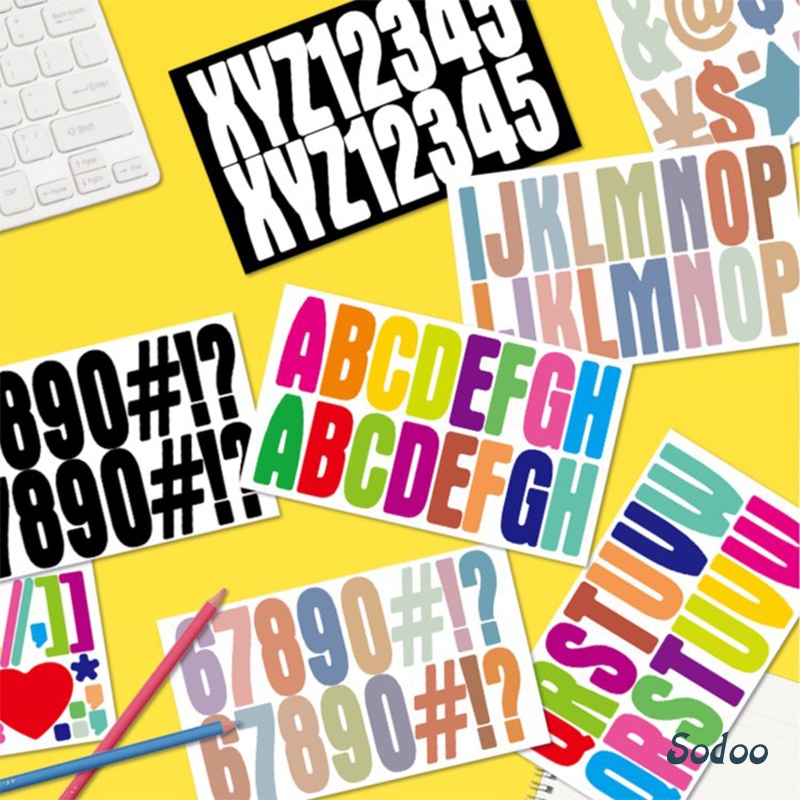 

Stiker DIY Stiker Bahan Dekorasi Helm Skateboard Stiker Bahan Dekorasi Helm Alfanumerik - SO