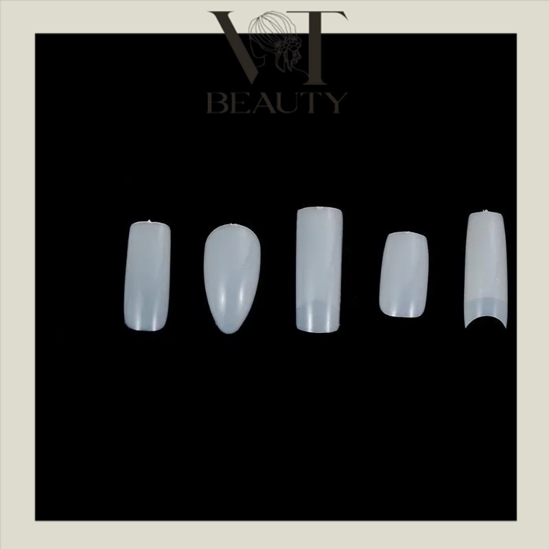 Kuku Palsu Tempel Fake Nails Acrylic Natural 100 PCS
