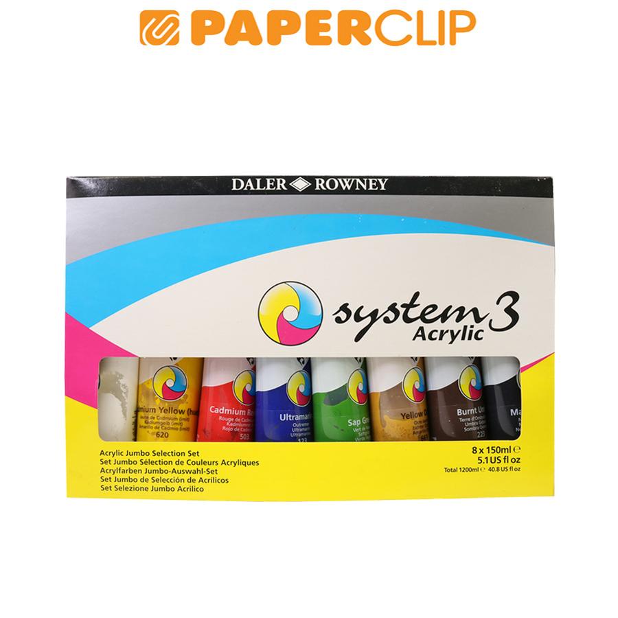 

ACRYLIC COLOR DALER ROWNEY SYSTEM3 JUMBO SELECTION SET 8X150ML 129100175