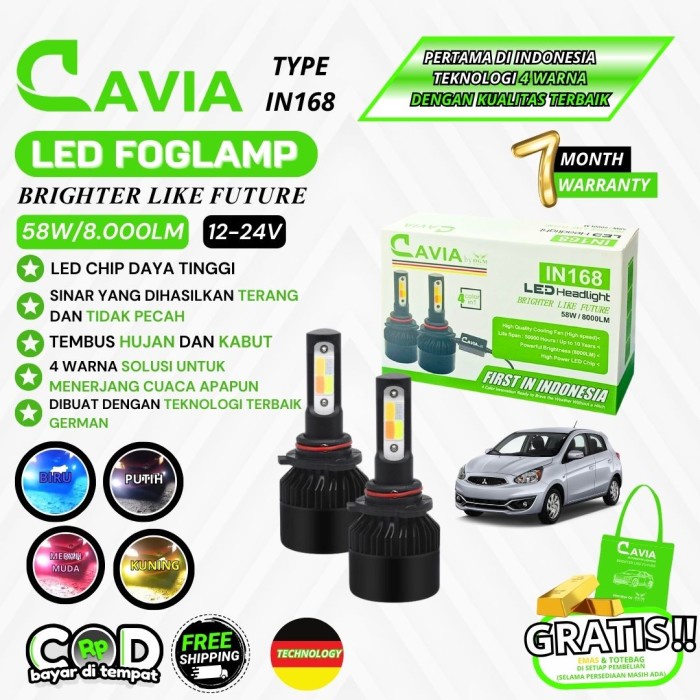 CAVIA-LAMPU LED FOGLAMP 4 WARNA MITSUBISHI MIRAGE TEMBUS KABUT & HUJAN