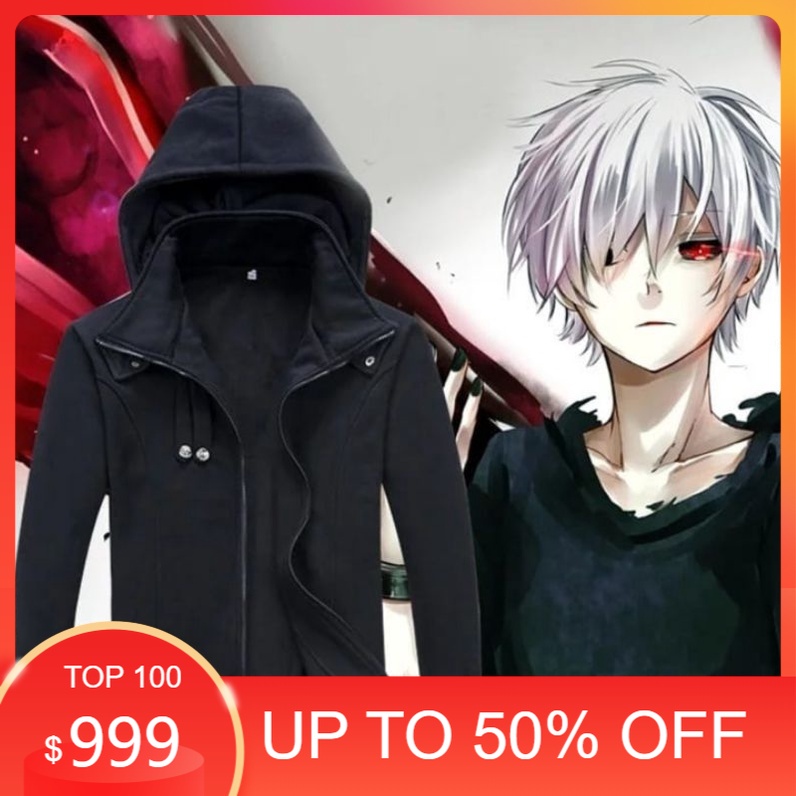 AKSESORIS COSPLAY/ Tokyo Ghoul Black Jacket Cosplay Anime