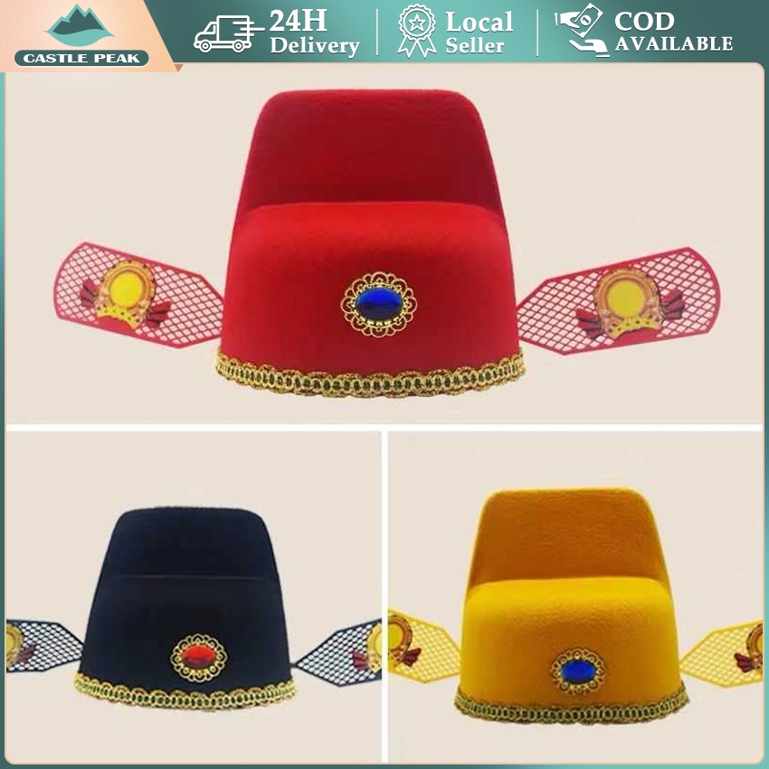 Poop Topi Cendekiawan Cina Topi Kuno Untuk Pria Topi Opera Beijing Kostum Opera Tradisional Topi Pen