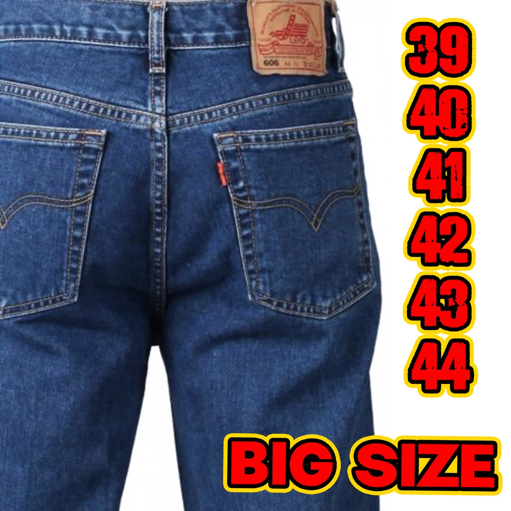 JEANS PRIA MODEL STANDAR PANJANG UKURAN JUMBO 39 sampai 44 Jeans  LEA 606  Big Size