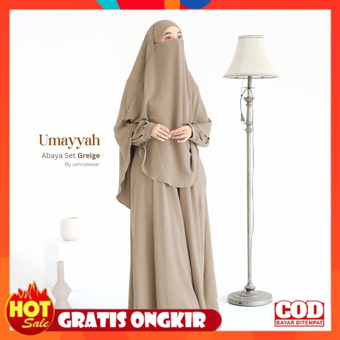 KAIN ADEM HALUS TEBAL / Ummayah Abaya Set Khimar Wanita Set Abaya Murah Dress Gamis Syari By Umnawear