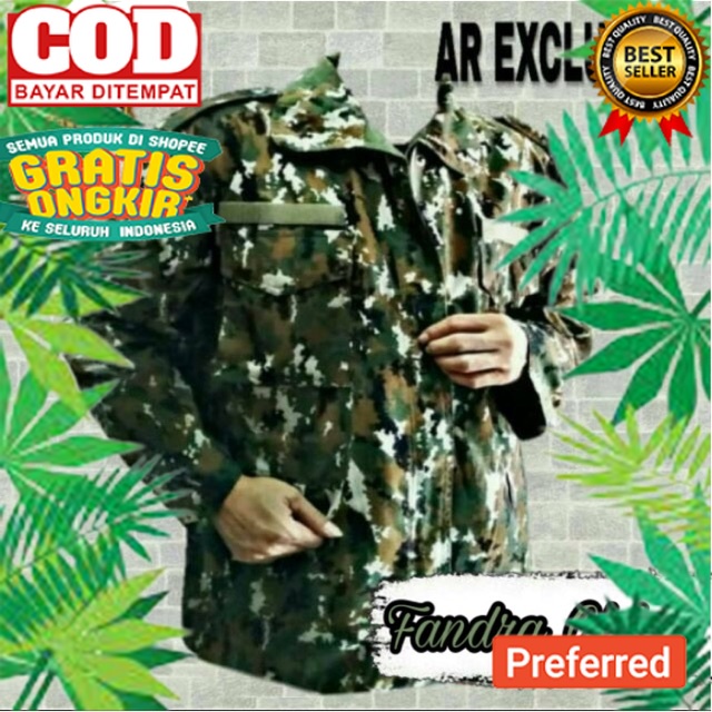 Jaket Loreng Kostrad Linud Bolak Balik Merk AR Exclusive Original. Kualitas Terbaik // ANAK DEWASA R