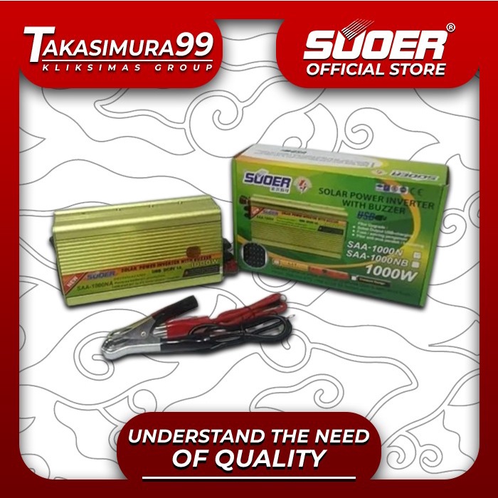 SUOER Power Inverter SAA-1000N Watt 12 volt